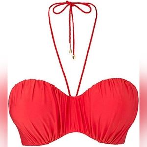 Panache 32 DD Red Marina Bandeau Convertible Bikini Top